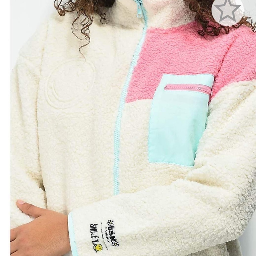 Samii Ryan x Smiley Sherpa Natural Zip Jacket - Picture 2 of 12